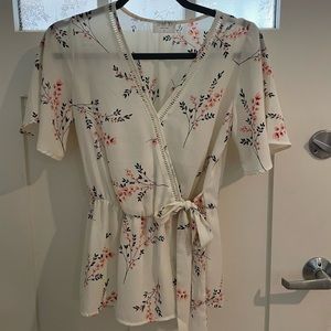 Floral wrap shirt